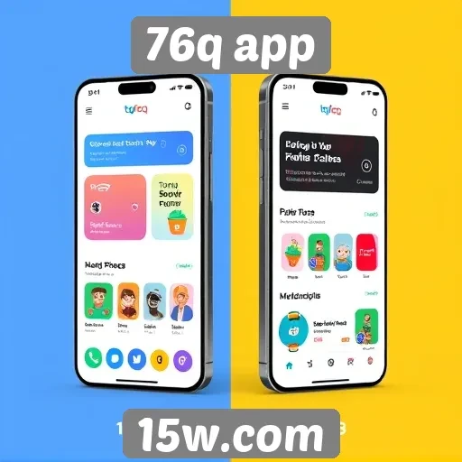 Evolução do design do 76q app
